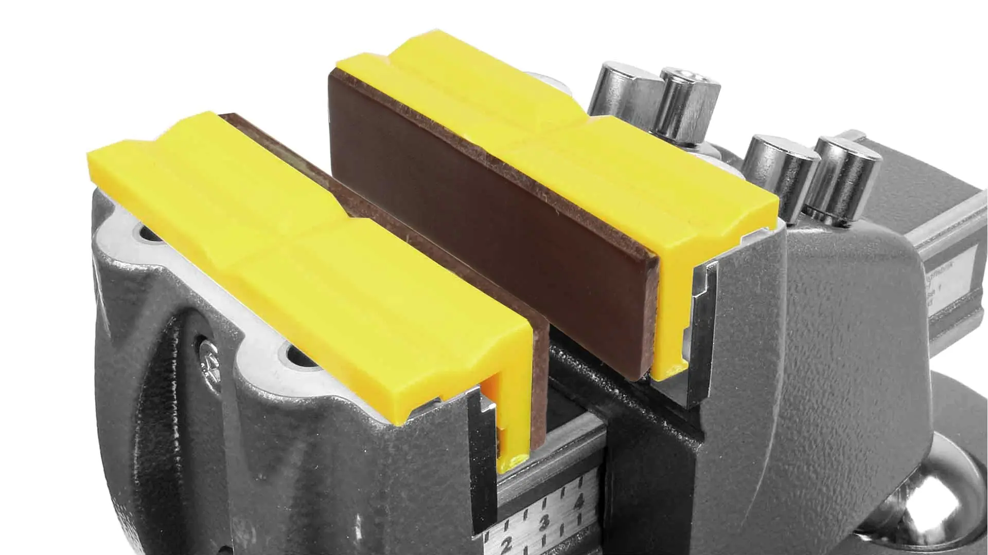 Paar Schonbacken 100 mm Leder/Kunststoff gelb mit Magnetleiste BERNSTEIN