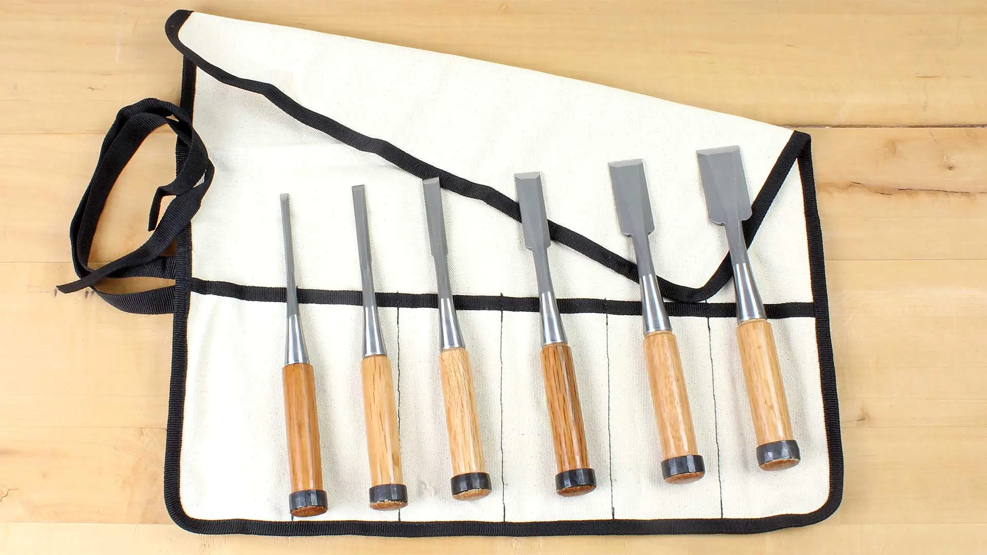 Satz mit 6 Oire Nomi aus HSS in Segeltuchtasche Satz mit 6 Oire Nomi aus HSS in Segeltuchtasche