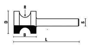 Halbstabfräser mit 8 mm Schaft
