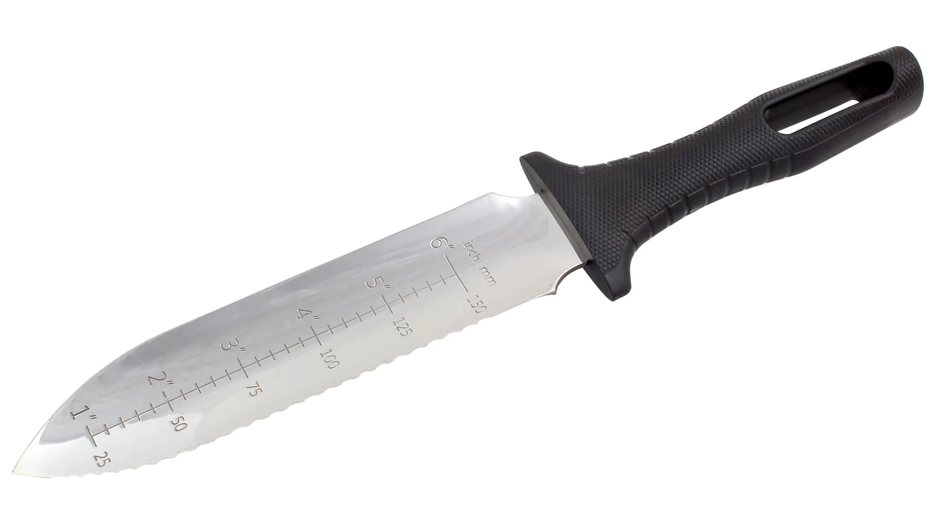 Pflanz- und Grabemesser (Hori Hori) rostfrei mit Kunststoffgriff Pflanz- und Grabemesser (Hori Hori) rostfrei mit Kunststoffgriff