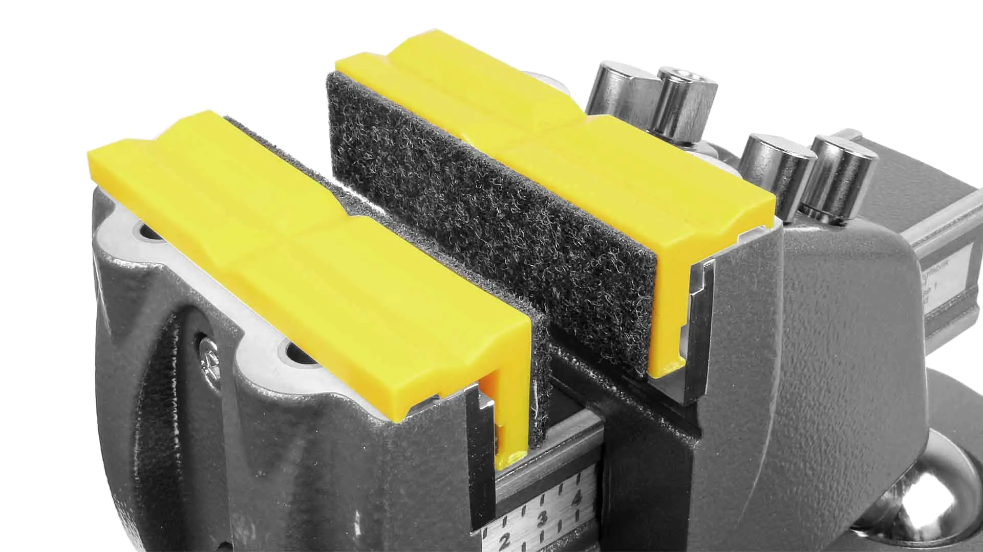Paar Schonbacken 100 mm Filz/Kunststoff gelb mit Magnetleiste BERNSTEIN