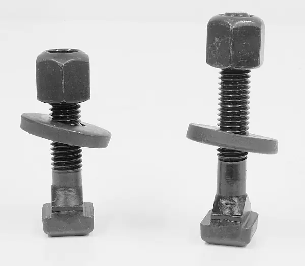 Schraube für T-Nut mit Sechskantmutter und Scheibe mit Gewinde M8 für Nutbreite 8 mm