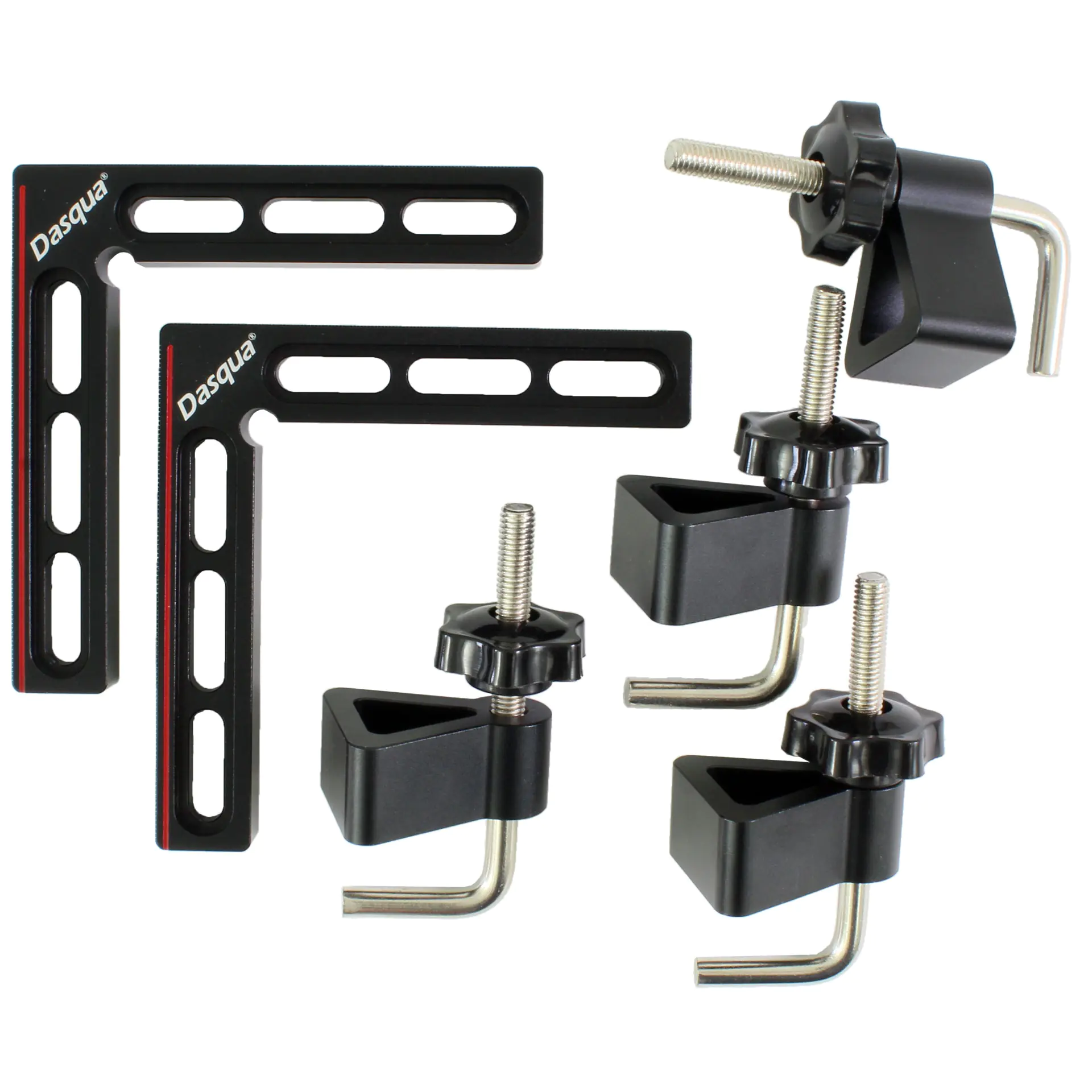 Multifunktionales Präzisions-Spannwinkel-Set ❘ BLACK-RED Plus ❘ DASQUA