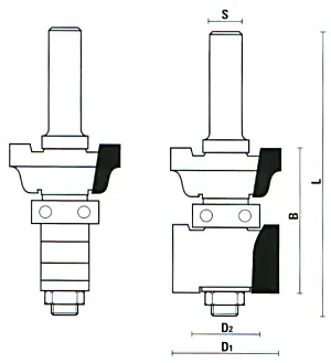 Sprossenfräsergarnitur mit Anlaufring Sprossenfräsergarnitur mit Anlaufring