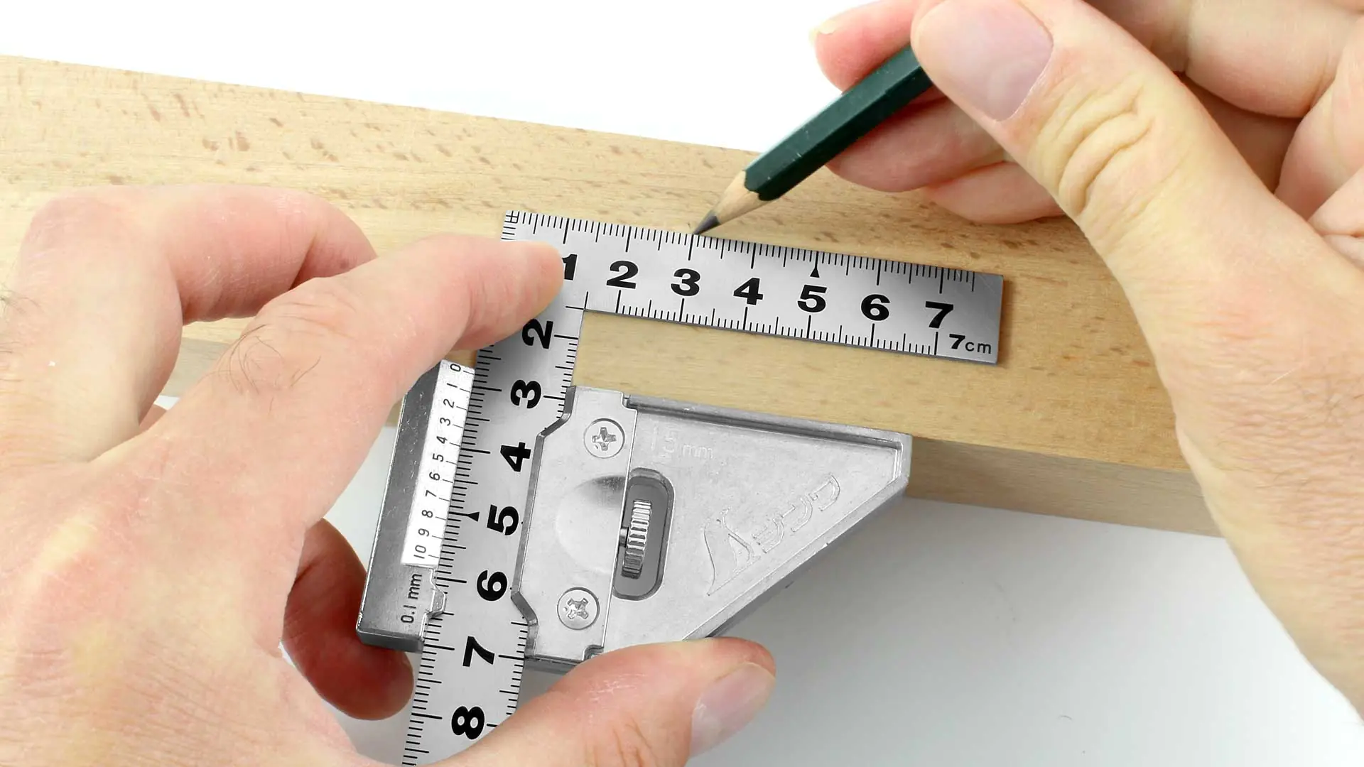 Metall-Stopper für 15 mm breite SHINWA Zimmermannswinkel Metall-Stopper für 15 mm breite SHINWA Zimmermannswinkel