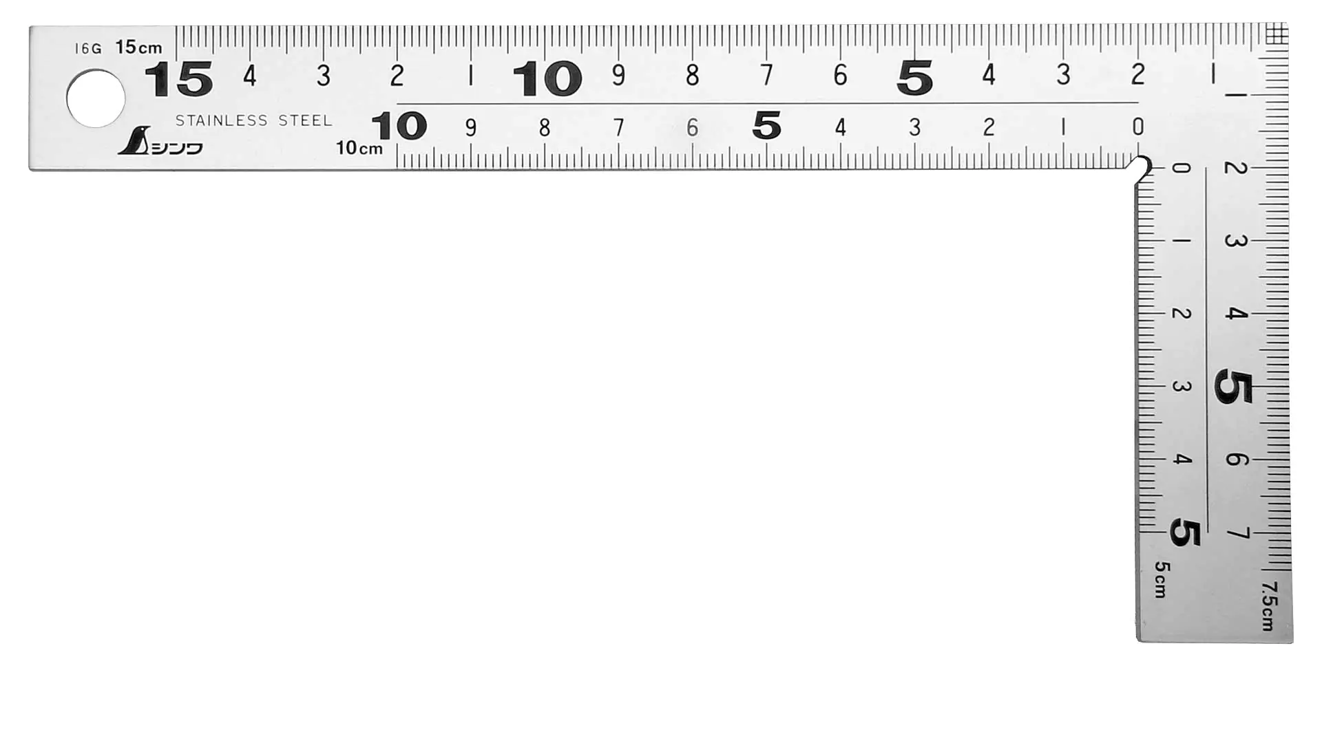 Japanischer Mini-Zimmermannswinkel mit 8 Skalen starr 15 cm SHINWA Japanischer Mini-Zimmermannswinkel mit 8 Skalen starr 15 cm SHINWA