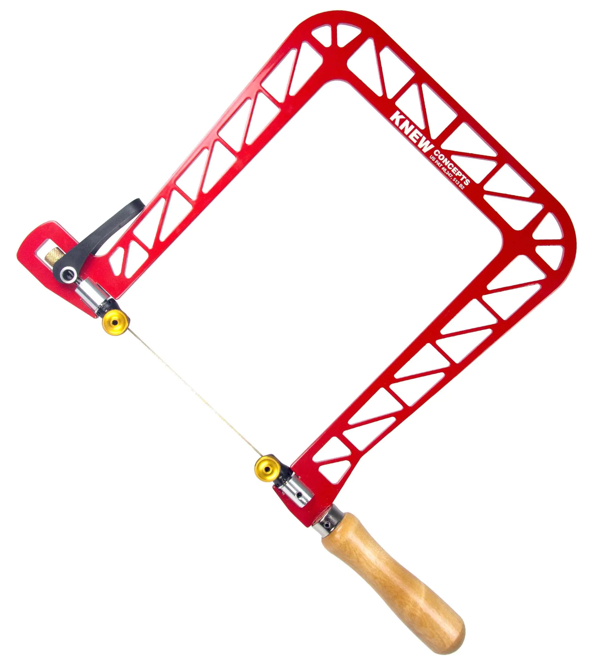 MK IV Schwere Laubsaege Blattspannung mittels Hebel Blatt 360° drehbar Hoehe 200 mm KNEW CONCEPTS