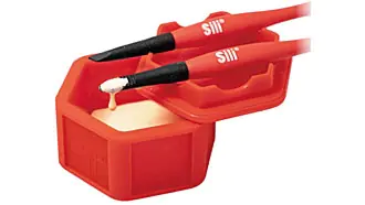 Set aus Silikon Leimbehälter und Mini Pinsel Satz