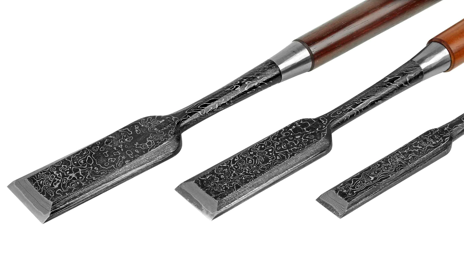 Kinari Mokume Nomi 15 mm - Schaeleisen mit Suminagashi-Stahl GL 360 mm TASAI Kinari Mokume Nomi 15 mm - Schaeleisen mit Suminagashi-Stahl GL 360 mm TASAI