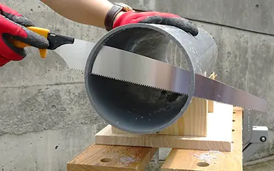 Säge für PVC Rohre mit Blatt 300 mm