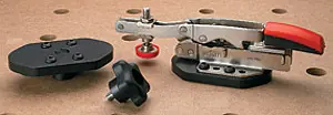 Kniehebelspanner-Montageplatte für 20 mm Löcher - mit 17 mm langem Schaft VERITAS