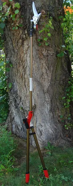 Japanische Stangen-Heckenschere mit Klingen 150 mm, Gesamtlänge 1800 mm Japanische Stangen-Heckenschere mit Klingen 150 mm, Gesamtlänge 1800 mm