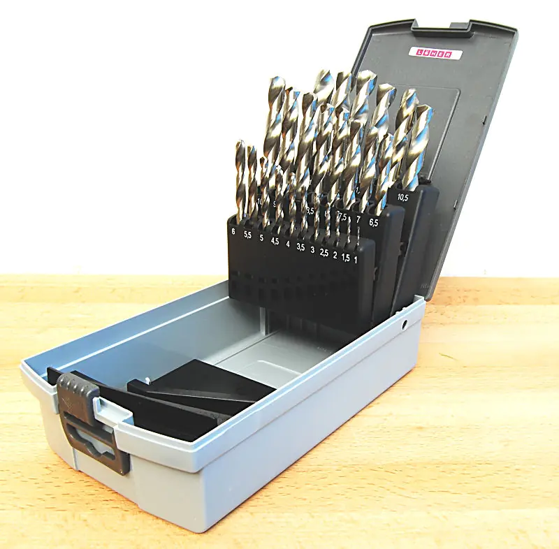 HSS Spiralbohrer-Satz 1,0 - 13,0 mm steigend um 0,5 mm (25 Stück)