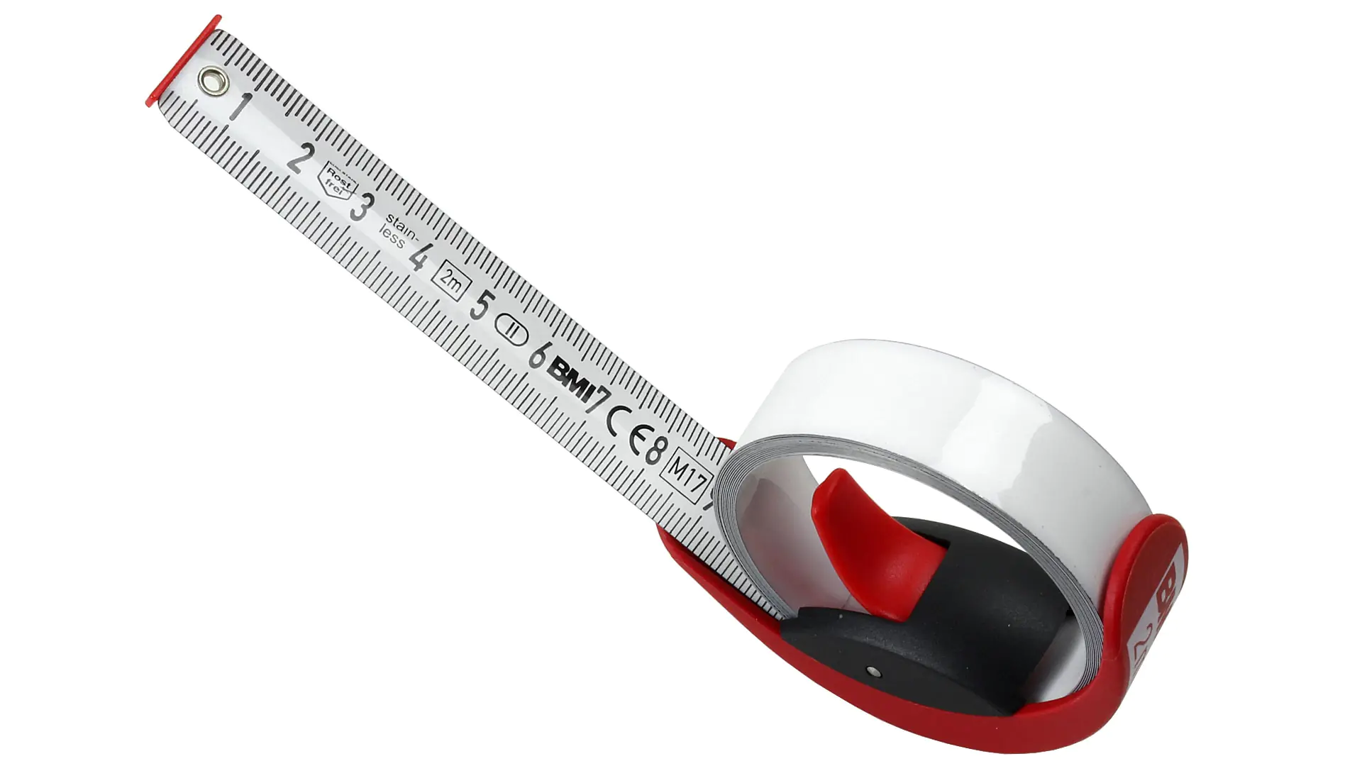 Taschenbandmass BMI-meter mm-Teilung mit Stopper und Guertelclip Taschenbandmass BMI-meter mm-Teilung mit Stopper und Guertelclip