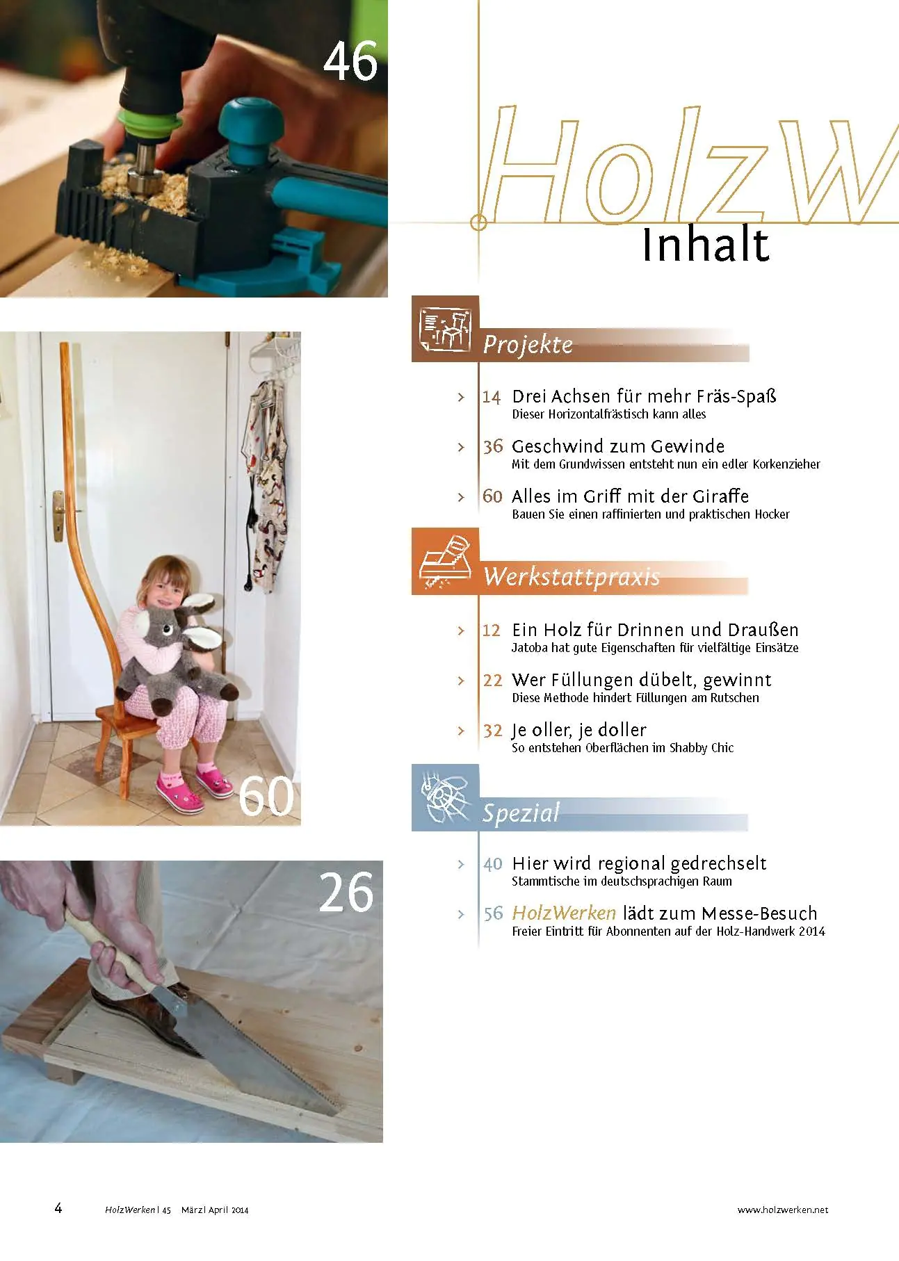 Holzwerken Ausgabe 45 Maerz/April 2014 Holzwerken Ausgabe 45 Maerz/April 2014