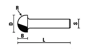Hohlkehlfräser mit 8 mm Schaft Hohlkehlfräser mit 8 mm Schaft