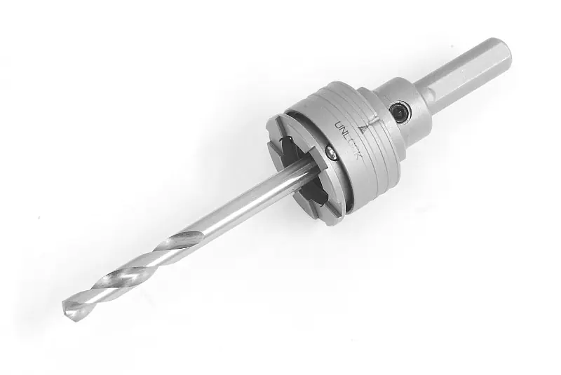 Aufnahme 10 mm rund plus 3-kantig angeschliffen für S-Lock DL Hartmetall-Lochsägen mit Schnellverschluß