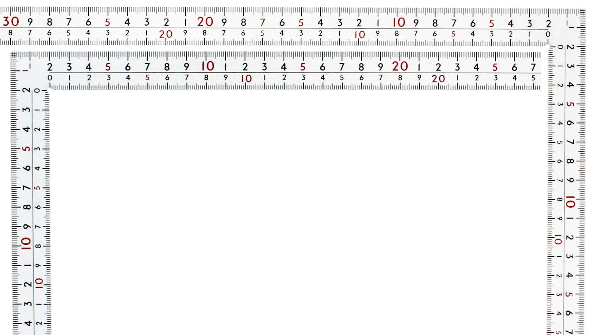 Japanischer Zimmermannswinkel starr von SHINWA, weiß pulverbeschichtet Japanischer Zimmermannswinkel starr von SHINWA, weiß pulverbeschichtet