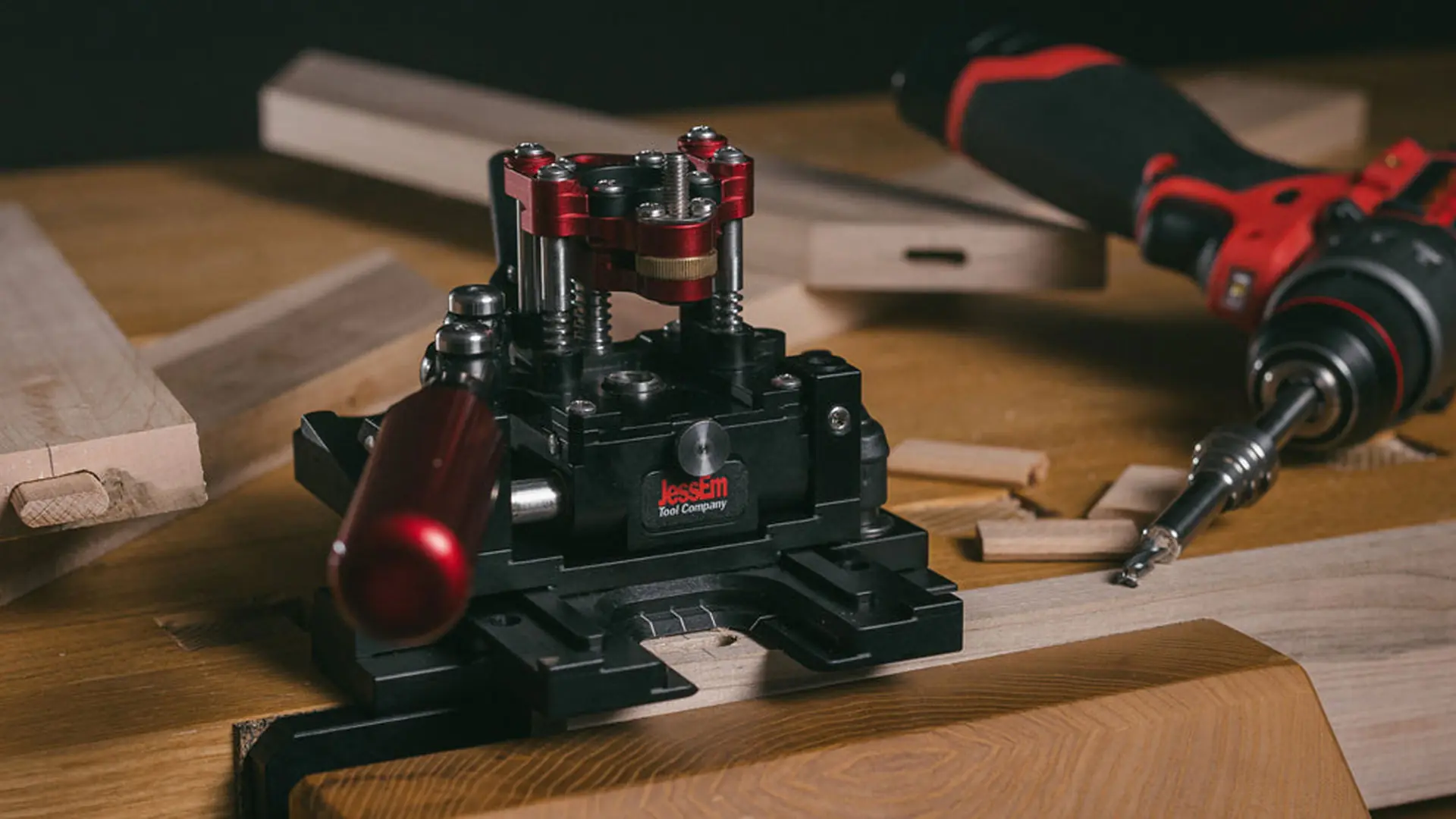 JessEm Pocket Mill Pro mit Winkelanschlag