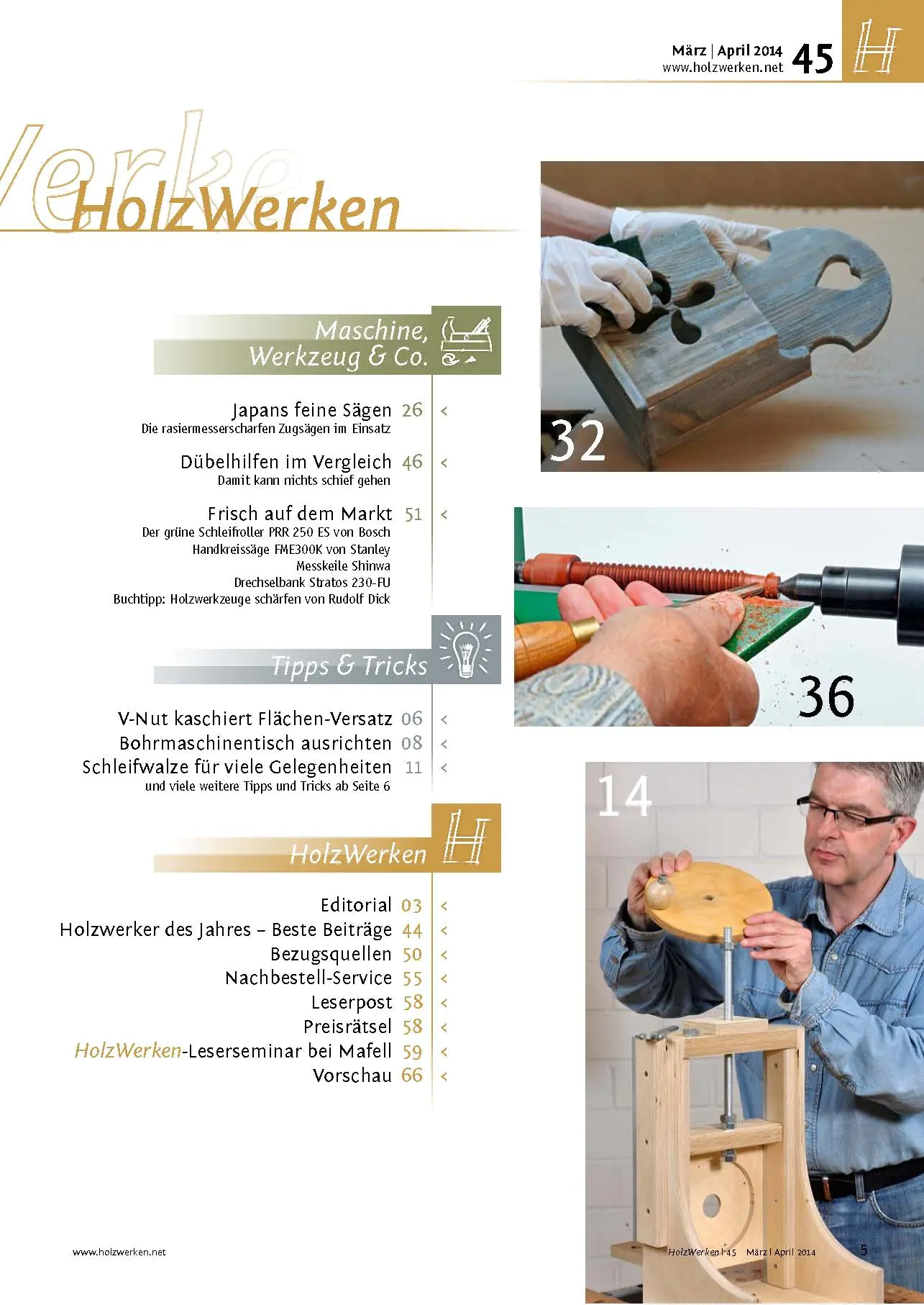 Holzwerken Ausgabe 45 Maerz/April 2014 Holzwerken Ausgabe 45 Maerz/April 2014