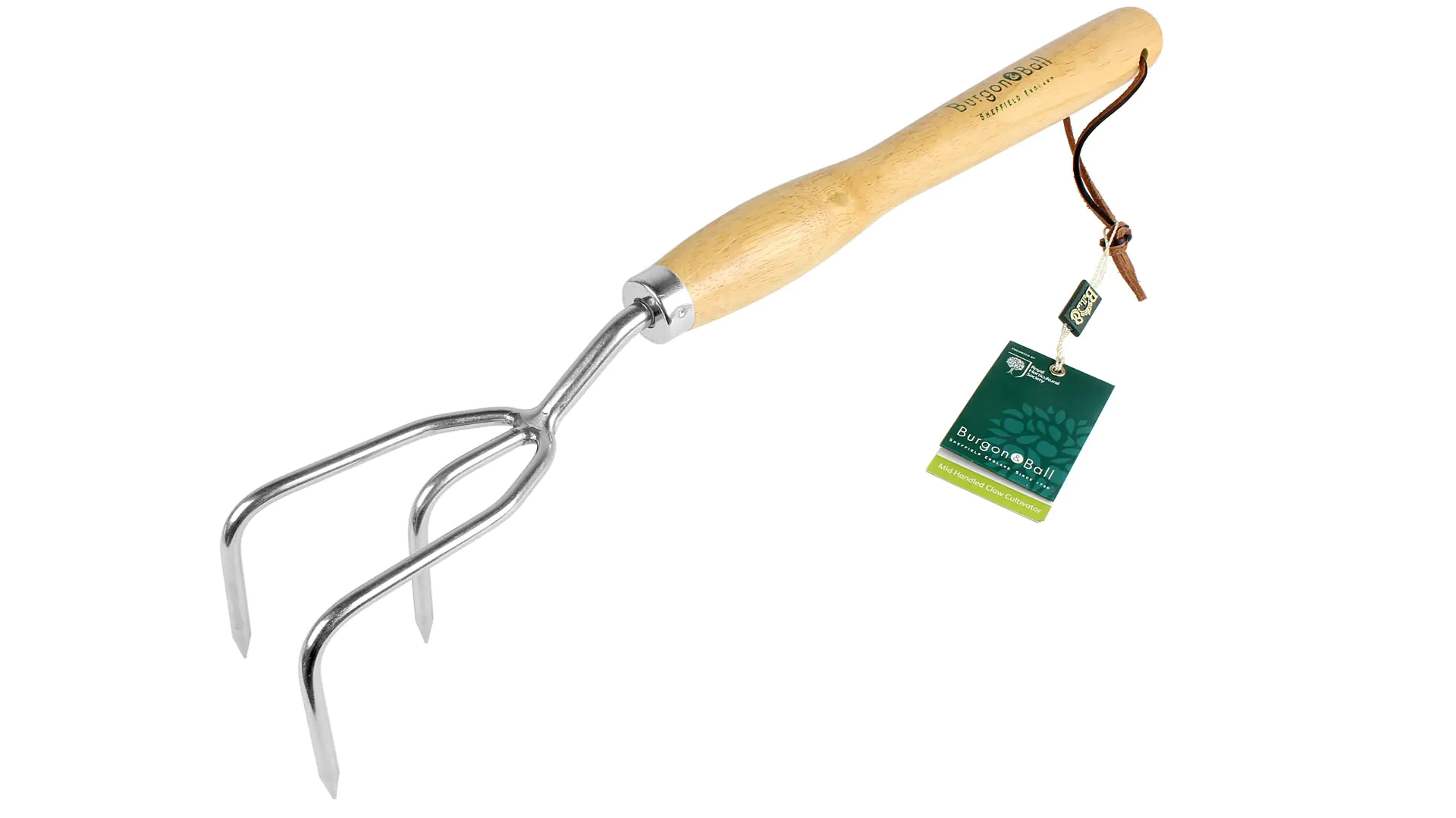 Unkrautkralle mit langem Holzgriff