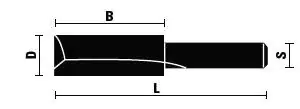 Nutfraeser HM D=11mm B=19mm L=51mm Z=2 S=8mm KLEIN Nutfraeser HM D=11mm B=19mm L=51mm Z=2 S=8mm KLEIN