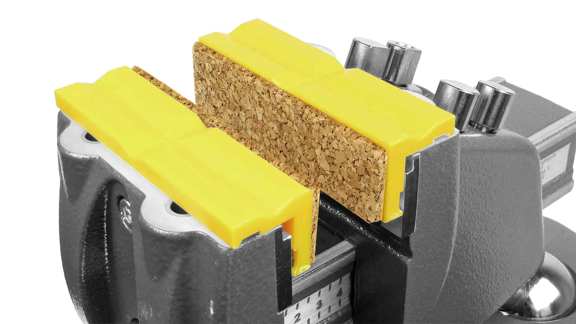 Paar Schonbacken 100 mm Kork/Kunststoff gelb mit Magnetleiste BERNSTEIN