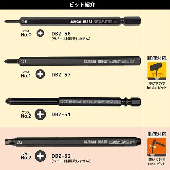 4-in-1 105mm Schraubenausdrehset für PH-Schrauben ENGINEER 4-in-1 105mm Schraubenausdrehset für PH-Schrauben ENGINEER