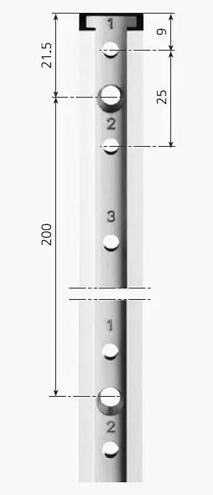 Stellschiene (T-Nut-Schiene) 17 x 10 mm Laenge 600 mm AWESO Stellschiene (T-Nut-Schiene) 17 x 10 mm Laenge 600 mm AWESO