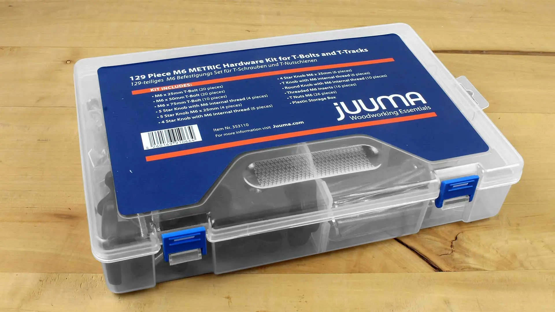 129-teiliges Zubehörset für JUUMA T-Nutschienen 129-teiliges Zubehörset für JUUMA T-Nutschienen
