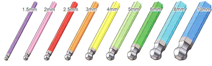 Winkelschluessel farbig 2.5 mm ASAHI Winkelschluessel farbig 2.5 mm ASAHI