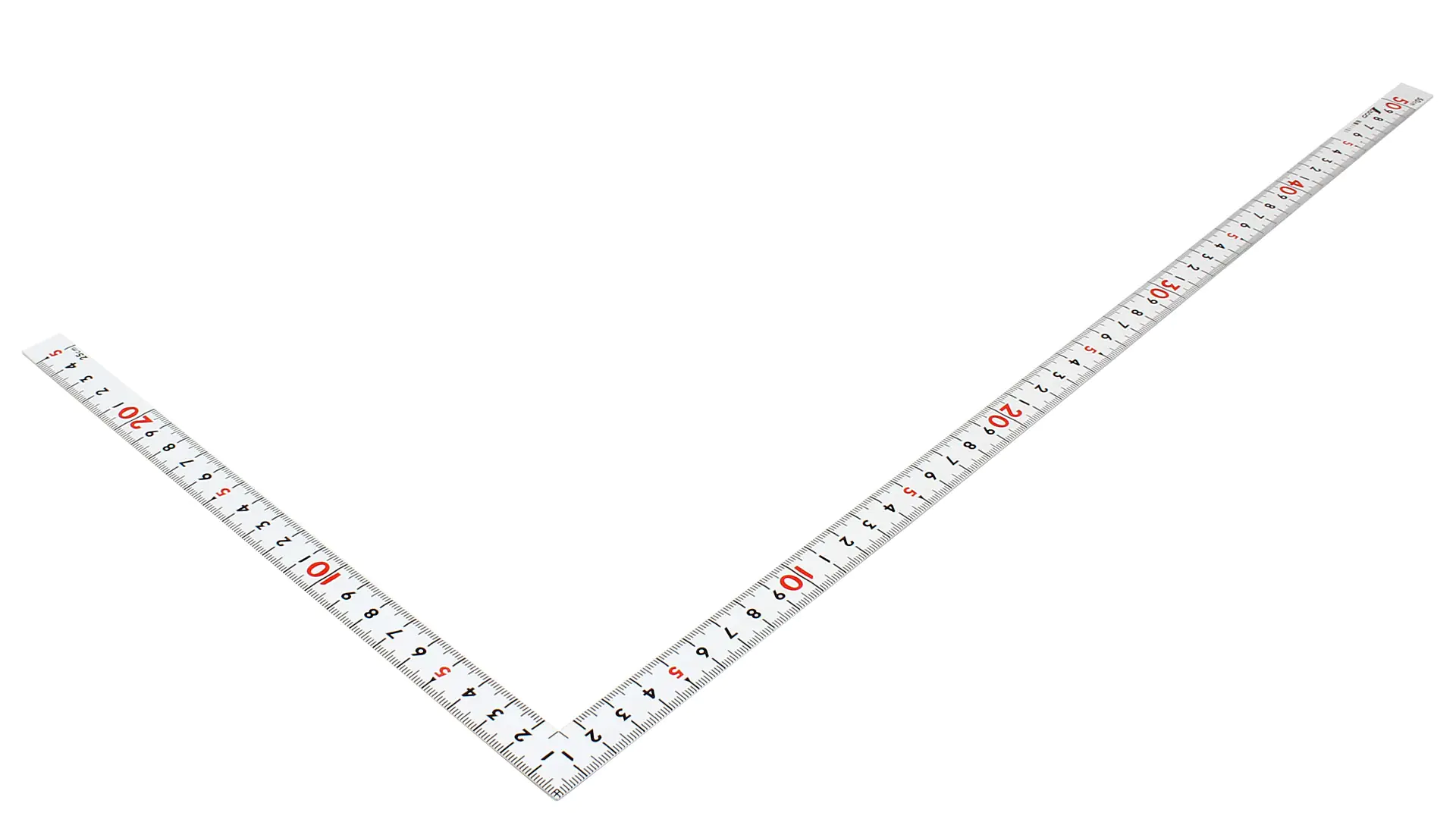 Japanischer Zimmermannswinkel flexibel 50 x 25 cm weiß pulverbeschichtet Japanischer Zimmermannswinkel flexibel 50 x 25 cm weiß pulverbeschichtet