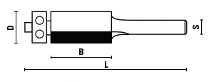 Bündigfräser mit Schaft 12 mm von FISCH