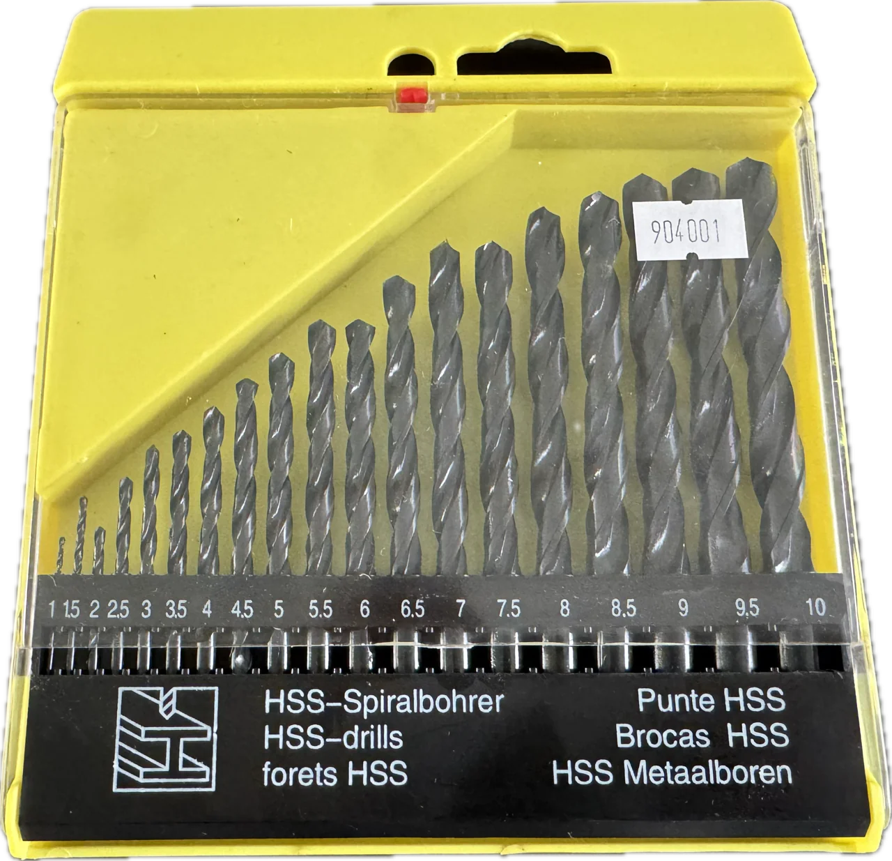 HSS Spiralbohrer-Satz 1,0 - 10,0 mm steigend um 0,5 mm (19 Stück)
