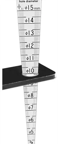 Messkeil fuer Spaltmass Lochdurchmesser Laengenmass 1 - 15 mm SHINWA Messkeil fuer Spaltmass Lochdurchmesser Laengenmass 1 - 15 mm SHINWA