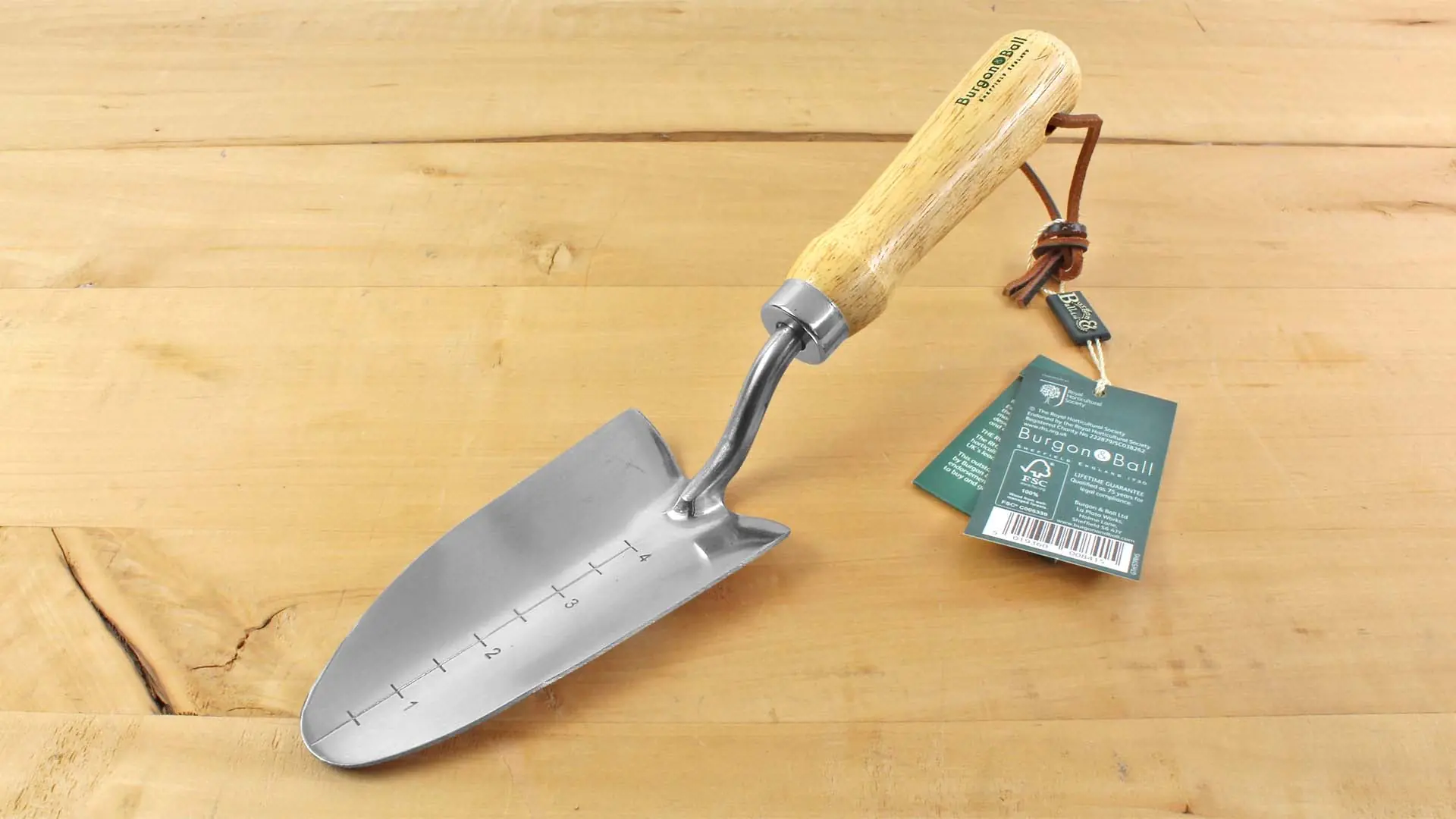 Schmale Pflanzkelle Edelstahl mit Holzgriff Schmale Pflanzkelle Edelstahl mit Holzgriff