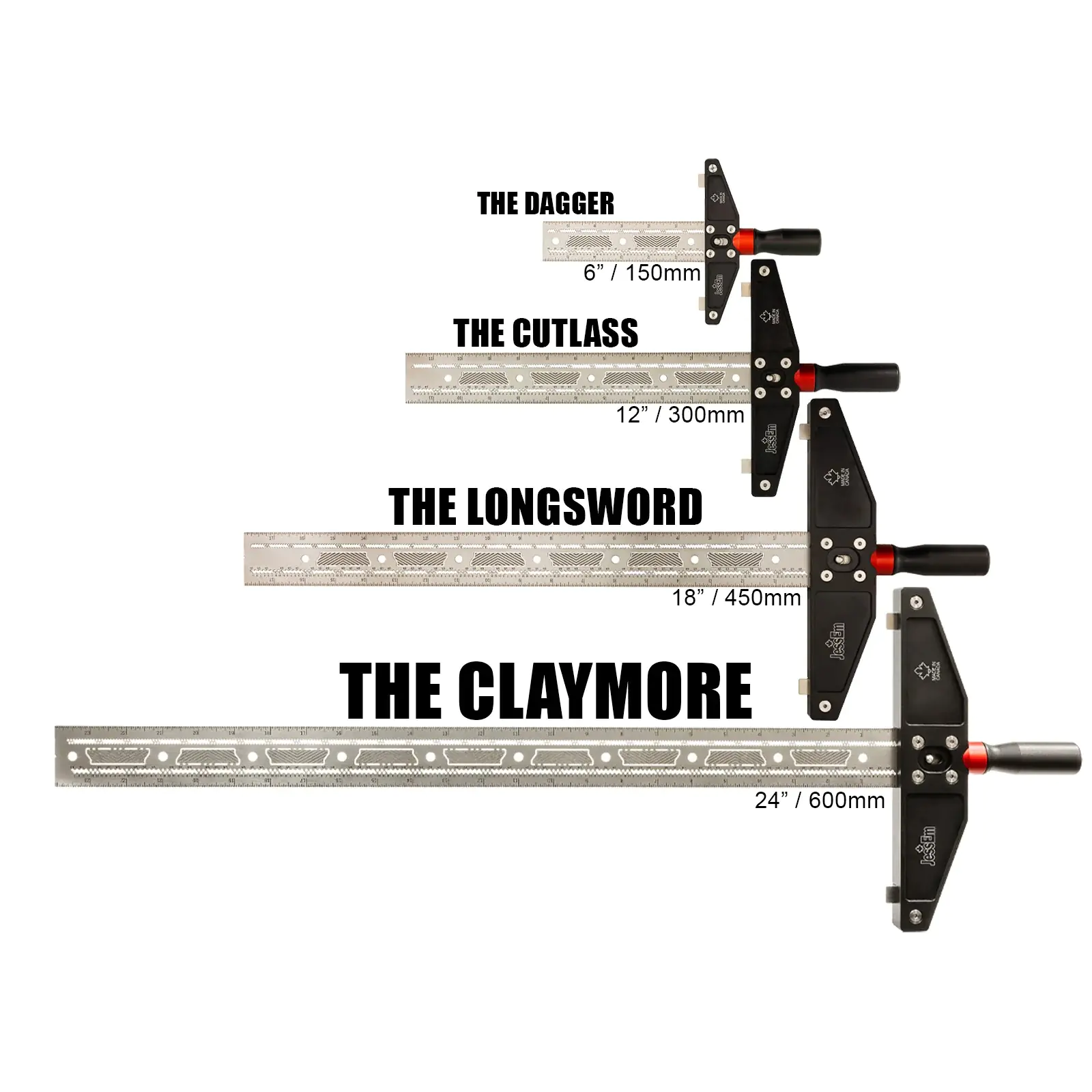 Sword Präzisions-T-Anschlagwinkel 450 mm "Longsword" JessEm