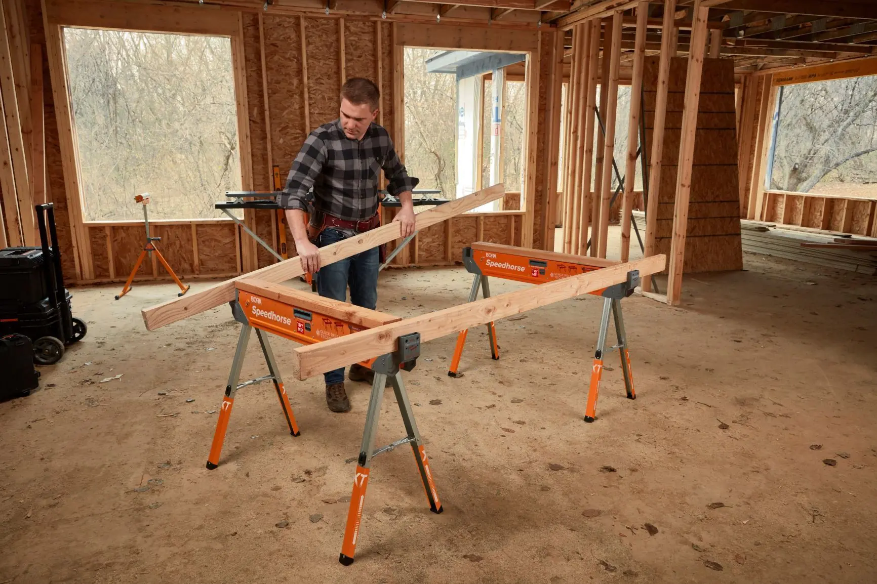 2er-Set  Einstellbarer Arbeitsbock "Speedhorse XT" PM-4550 BORA 2er-Set  Einstellbarer Arbeitsbock "Speedhorse XT" PM-4550 BORA