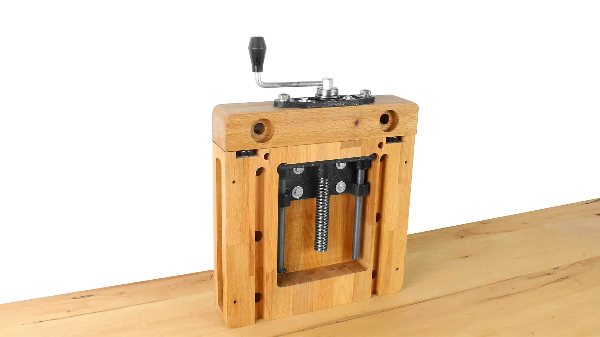 Kleine Mobile Hobelbank mit Kurbel Gesamttiefe mit Holzbacke 370 mm Gesamtbreite 350 mm PINIE Kleine Mobile Hobelbank mit Kurbel Gesamttiefe mit Holzbacke 370 mm Gesamtbreite 350 mm PINIE