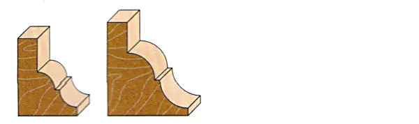 Doppel-Karnies-Profilfraeser mit Anlaufring HM D=25.4mm B=16mm L=53mm R=4mm S=8mm KLEIN Doppel-Karnies-Profilfraeser mit Anlaufring HM D=25.4mm B=16mm L=53mm R=4mm S=8mm KLEIN