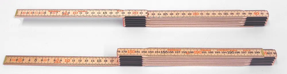 Gliedermaßstab 2 m lang mit rückläufiger Skala Hultafors Kontaktmeter Gliedermaßstab 2 m lang mit rückläufiger Skala Hultafors Kontaktmeter