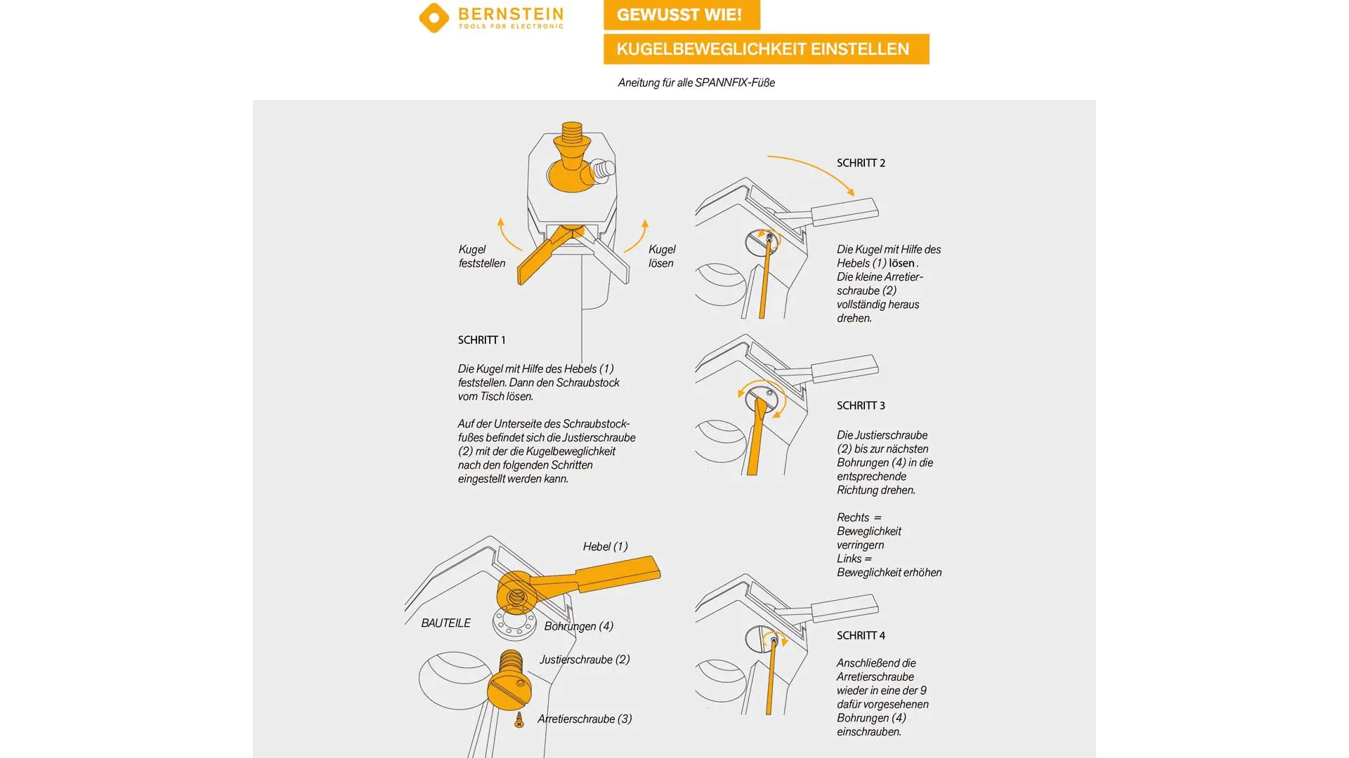 Kugelgelenk-Schraubstock Spannfix 4.0 zum Anklemmen Kugelgelenk-Schraubstock Spannfix 4.0 zum Anklemmen