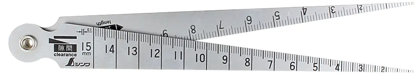 Messkeil fuer Spaltmass Lochdurchmesser Laengenmass 1 - 15 mm SHINWA Messkeil fuer Spaltmass Lochdurchmesser Laengenmass 1 - 15 mm SHINWA
