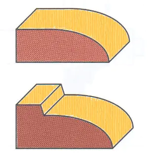 Handlauffräser mit Anlaufring - Handlaufoberseite Handlauffräser mit Anlaufring - Handlaufoberseite