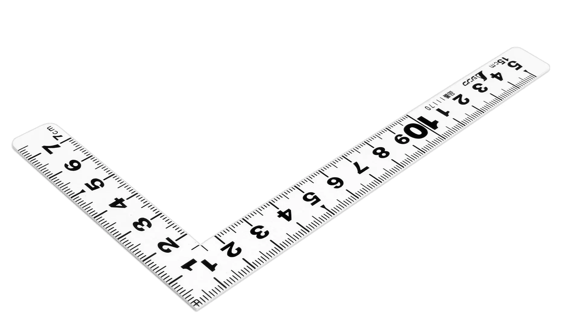 Japanischer Mini-Zimmermannswinkel weiss starr 15 cm SHINWA