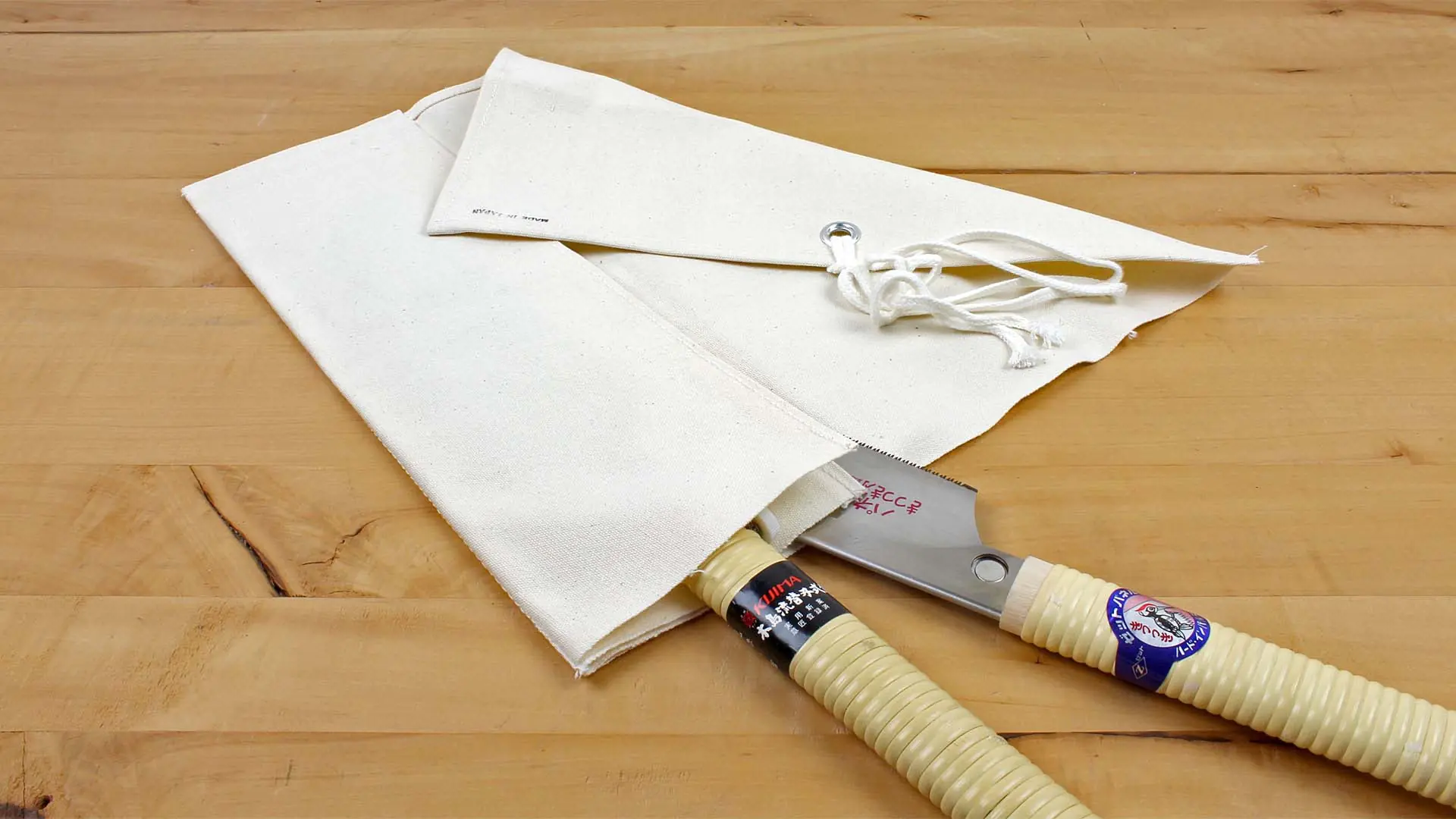 Tasche aus Segeltuch ungefärbt für japanische Sägen