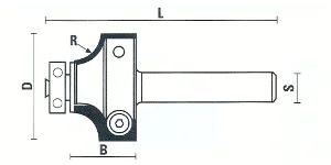 Wendeplatten-Abrundfräser mit Anlaufring Wendeplatten-Abrundfräser mit Anlaufring