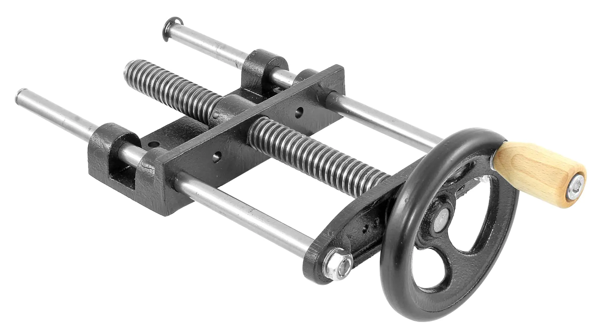 Vorderzangenführung klein mit Handrad und Kurbel Vorderzangenführung klein mit Handrad und Kurbel
