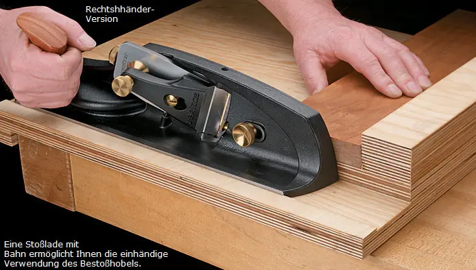 Bestosshobel (Shooting Plane) fuer Linkshaender VERITAS - mit Eisen O1-Stahl Bestosshobel (Shooting Plane) fuer Linkshaender VERITAS - mit Eisen O1-Stahl
