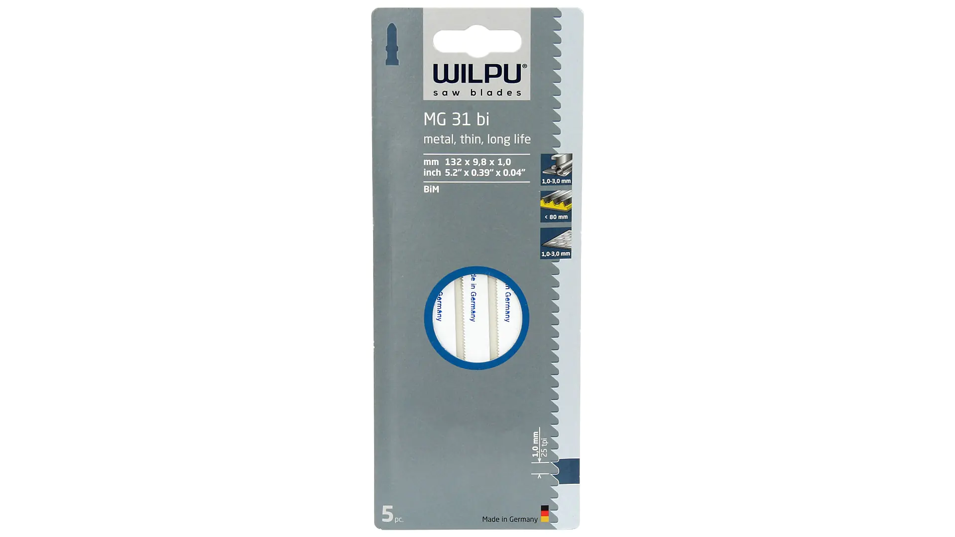 WILPU Stichsägeblatt MG 31 bi